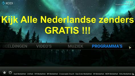 kodi kijk alle nederlandse zenders gratis youtube