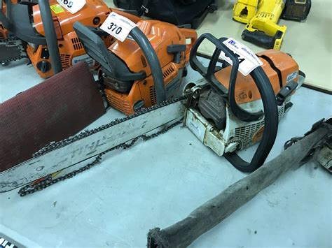stihl model ms  gas powered chain   auctions