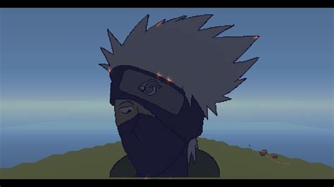 minecraft pixel art time lapse kakashi hatake youtube