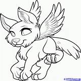 Wolf Coloring Pages Winged Pup Wings Baby Animal Jam Cute Wolves Printable Color Drawing Lineart Minecraft Cub Template Print Cartoon sketch template