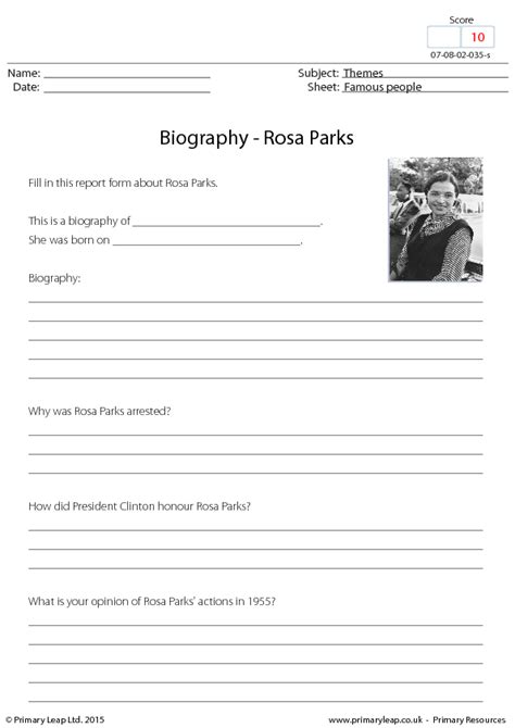 rosa parks worksheets worksheets tutsstar thousands  printable