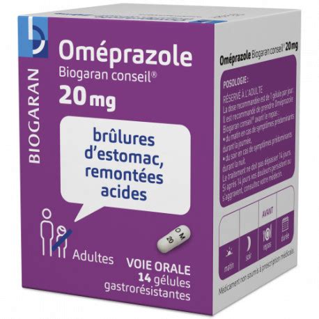 omeprazole mg boite de  gelules biogaran conseil