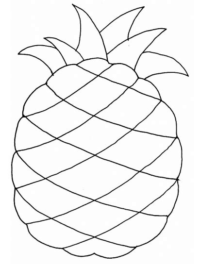 fruit pineapple coloring pages