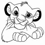 Simba Coloring Baby Pages Lion King Printable Getcoloringpages sketch template
