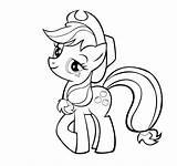 Pony Pages Coloring Little Applejack Filly Luna Princess Getcolorings sketch template