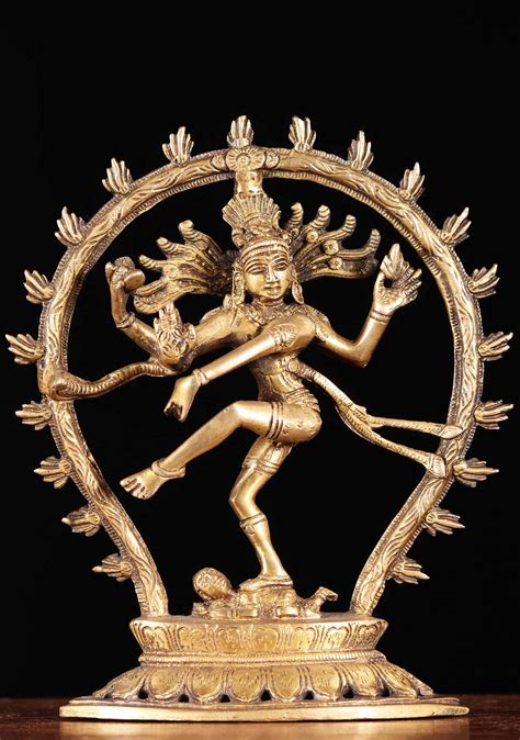 brass dancing nataraja statue  oval arch  bsz hindu gods buddha statues