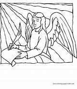 Coloring Pages Bible Story Printable Religious Color Kids Writing Angel Stories Religion Sheets Found sketch template