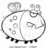Cartoon Chubby Outlined Fly Angry Clipart Thoman Cory Coloring Vector Smiling 2021 sketch template