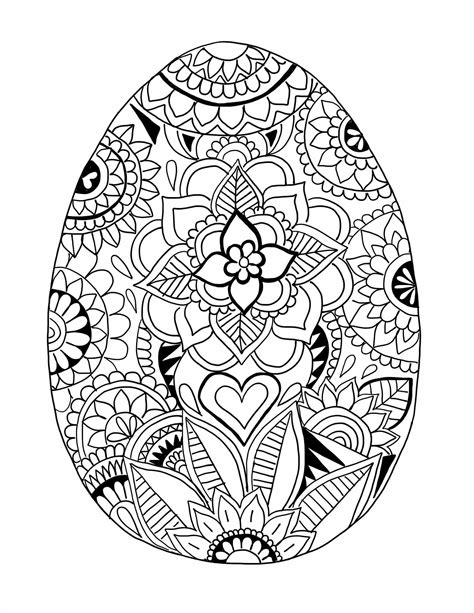 detailed easter egg coloring pages  getcoloringscom  printable