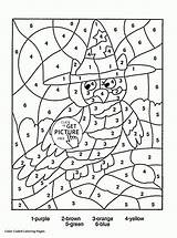 Coloring Number Color Pages Kids Printable Halloween Worksheets Math Numbers Addition Sheets Owl Grade Spanish Printables Adults Colouring Coded Adult sketch template