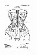 Corset Patents Corsets Colouring Kops 1906 Zapisano sketch template