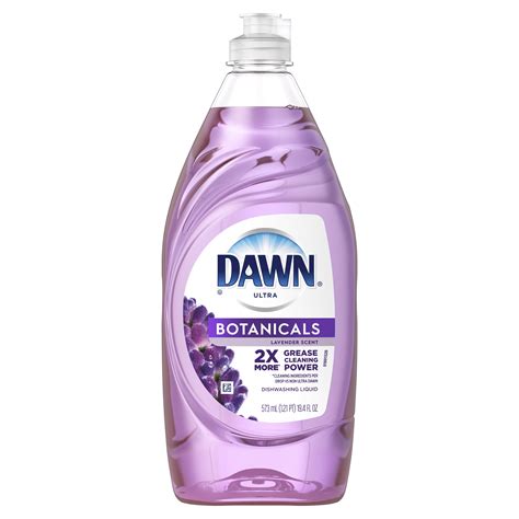 dawn ultra botanicals dishwashing liquid dish soap lavender  fl