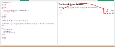 html   align list style image    aligned list stack