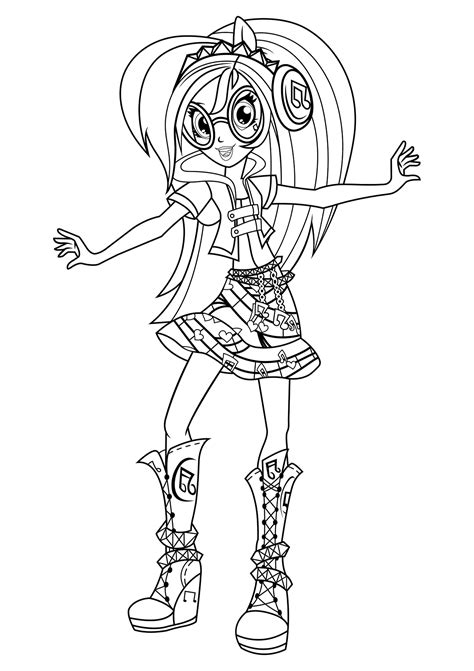 mlp equestria girls coloring pages  getdrawings