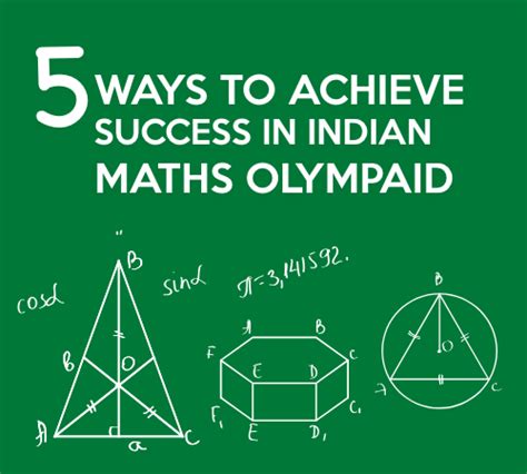 ways  achieve success  indian maths olympiad