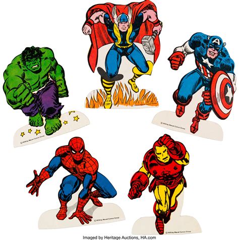 Spider Man Iron Man Captain America Thor And Hulk Standees Lot
