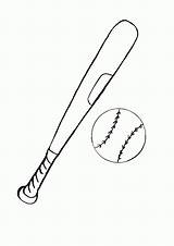 Bat Softball Coloring Template Pages Sketch sketch template