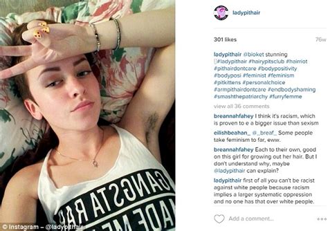 instagram accounts show women proudly showing off their armpit hair daily mail online