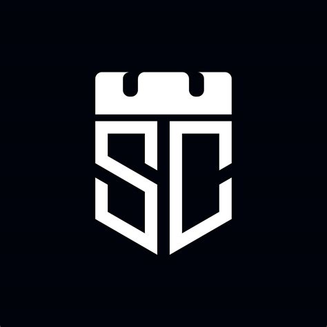 sc letter logo  vector art  vecteezy