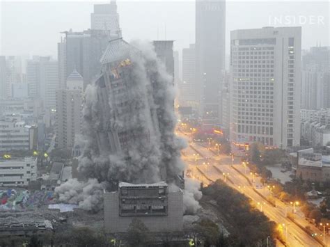 Watch This Unused 27 Story Building In China Get Demolished Business