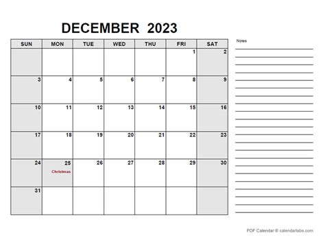 december  calendar  holidays calendarlabs