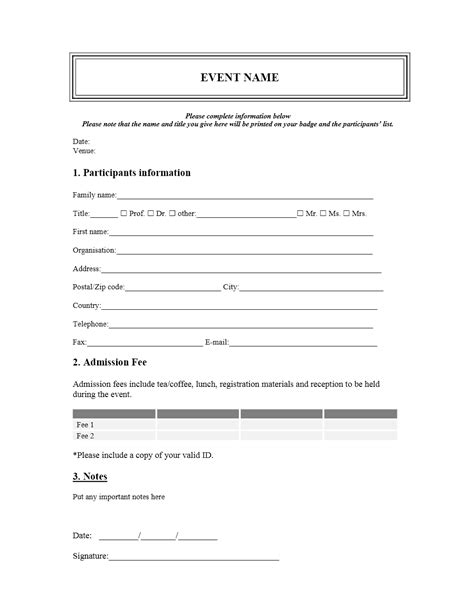 registration form template archives freewordtemplatesnet