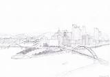 Pittsburgh Skyline Sketch Sketches Paintingvalley sketch template