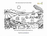 Coloring Sheet Fun Summer Lake Printables Summertime Kids Printable Solus Watersports Chef Box Right Swimming sketch template