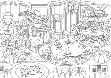 thanksgiving printable adult coloring page  favoreads etsy