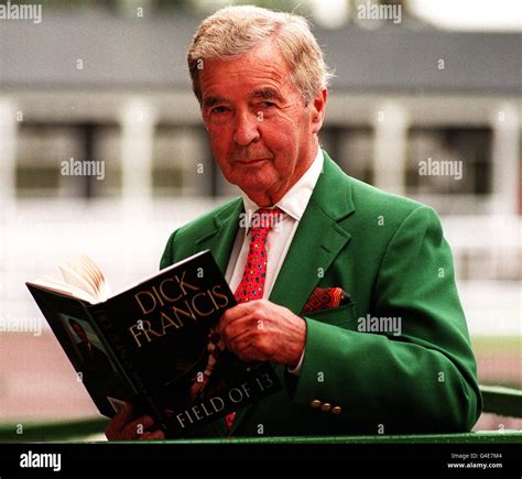 author and former jockey dick francis launching his new book field of
