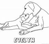 Evelyn Kleurplaten Hond Naam sketch template