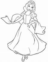 Coloring Snow Disney Pages Princess Library Clipart sketch template