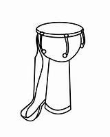 Djembe Coloring Disegni sketch template