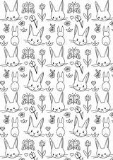 Coloring Paper Bunny Printable Ausdruckbares Freebie sketch template