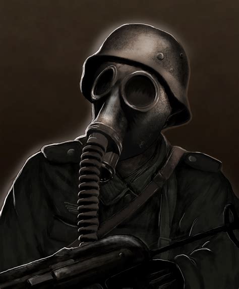 gasmask soldier  jonnyeklund  deviantart
