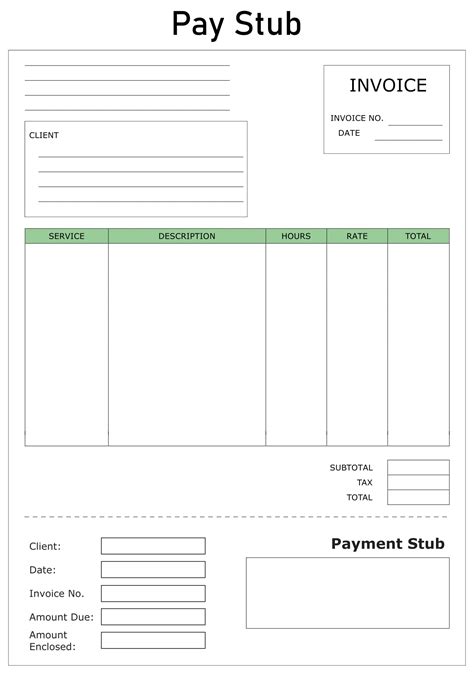 printable blank payroll check template  payroll template payroll