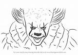 Pennywise Draw Step Drawing Drawings Tutorials Easy Halloween Characters Learn Drawingtutorials101 Coloring Pages Scary Horror Paintingvalley sketch template