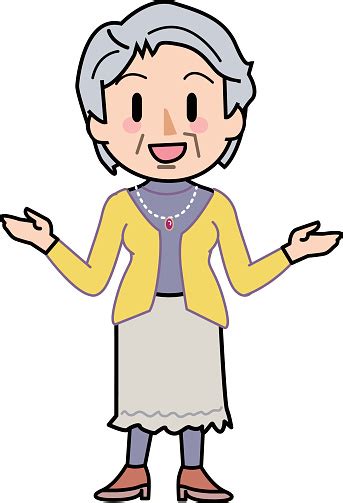 일본 할머니 미소에 대한 스톡 벡터 아트 및 기타 이미지 미소 벡터 세로 구도 Istock