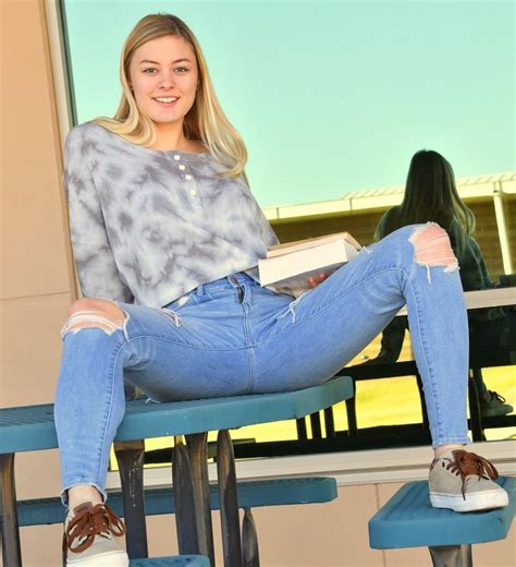 Girl Showing Her Jeans Crotch With Wide Legs Life With A Jeans Fetish