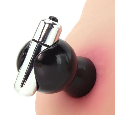 Master Series Reverb Vibrating Nipple Suckers Black