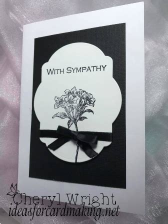 black  white sympathy card