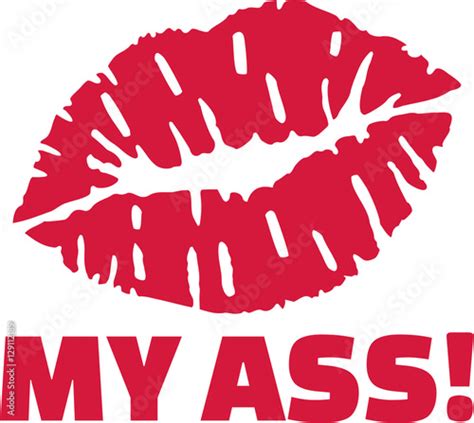 kiss my ass with red lips acheter ce vecteur libre de droit et