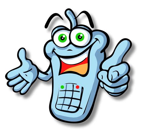 mobile phone cartoon images clipart