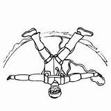 Coloring Pages Sky Skydiving Diving Man Color Getcolorings Getdrawings sketch template