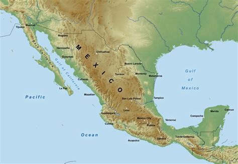 mexico mapa fisico atlas mundial elbibliote  al hablar de mapa