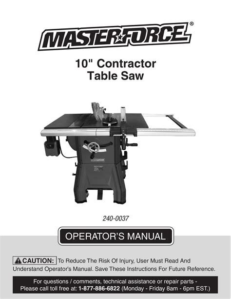 masterforce   operators manual   manualslib