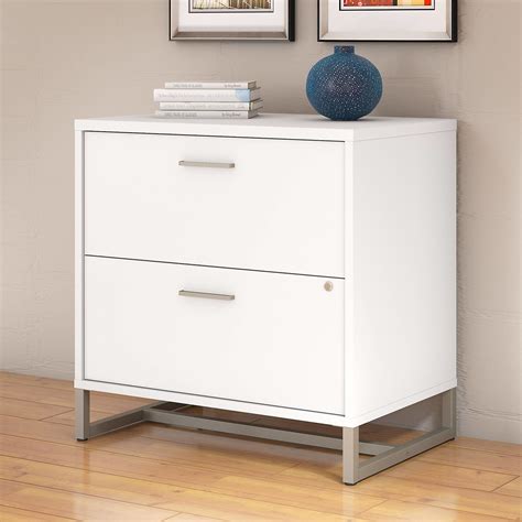 drawer lateral file cabinet  white assembled  bush