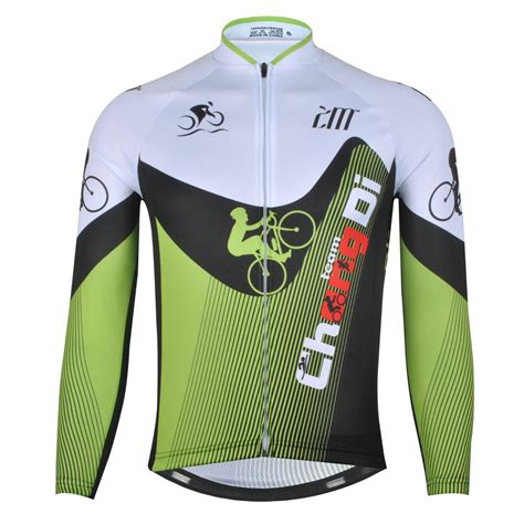 chuangdi fleece mountain bike jersey bicycle mtb breathable clothing