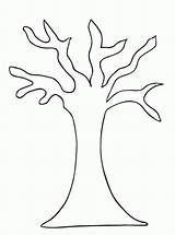 Tree Coloring Leaves Without Trunk Printable Bare Outline Colouring Pages Leafless Branches Drawing Clipart Branch Pattern Fall Kids Trees Template sketch template