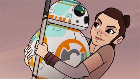 rey and bb 8 star in first star wars forces of destiny short